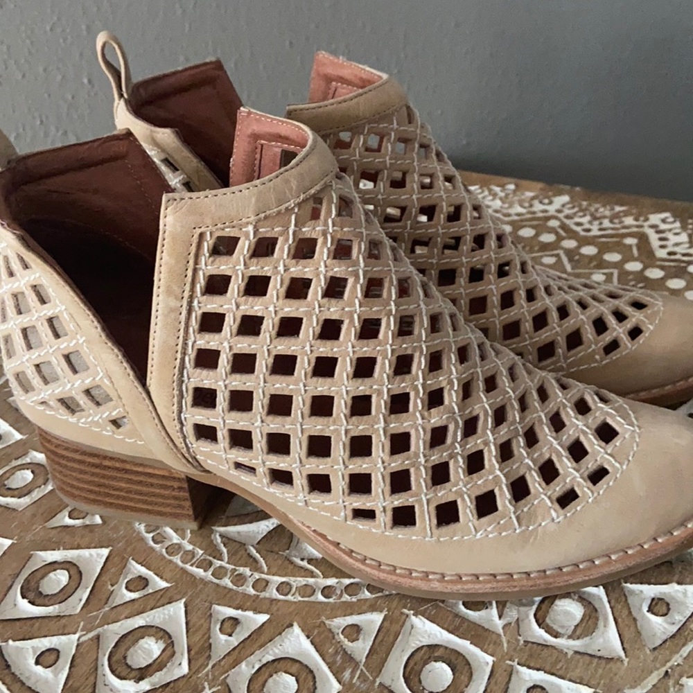 Jeffrey Campbell Lattice Ankle Booties